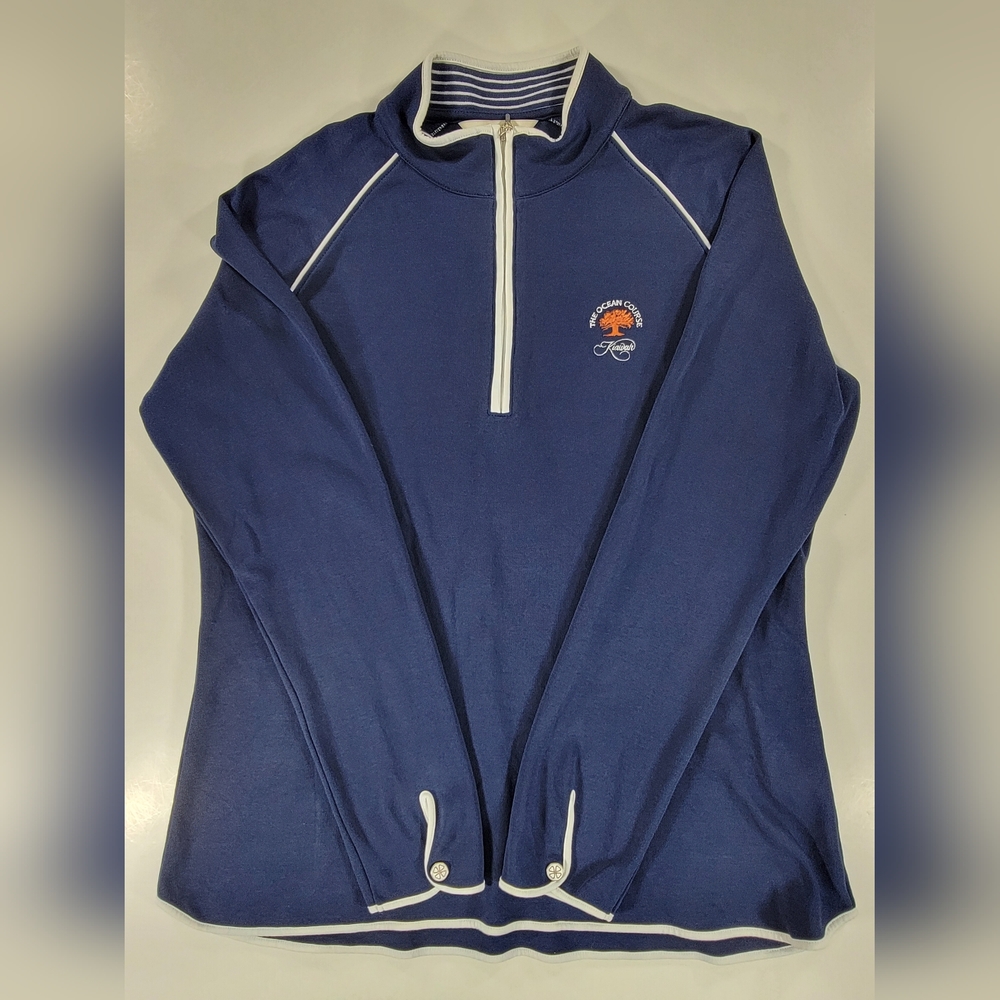 Kiawah The Ocean Course Clover By Bobby Jones Sweatshirt Womens XL Golf Pullover